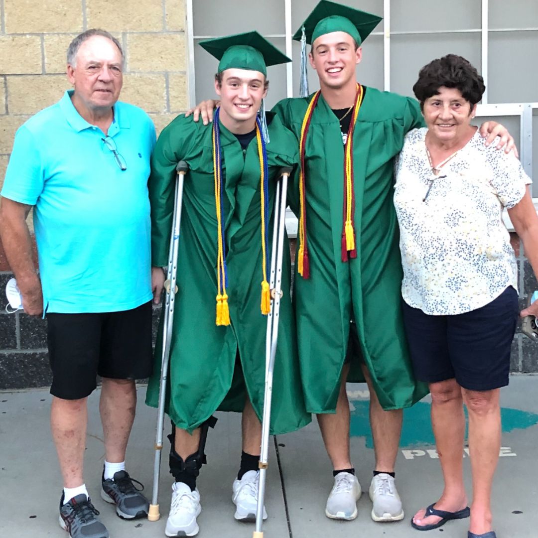 Jim and Mel with Isaac and Spencer